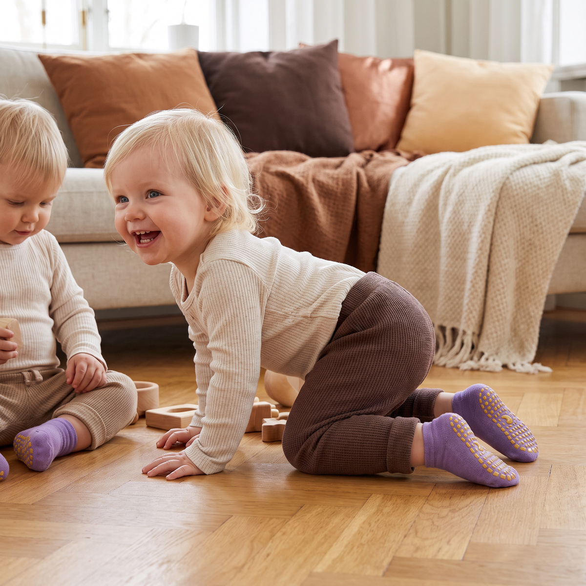 Säkra Halkfria Sockskor för Barn