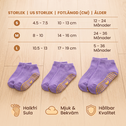 Säkra Halkfria Sockskor för Barn