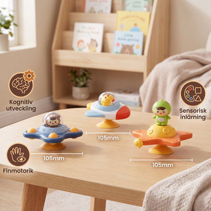 Montessori-Snurra med Sugkopp – Roterande Läroleksak