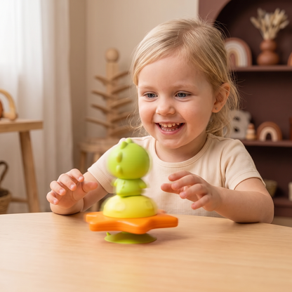 Montessori-Snurra med Sugkopp – Roterande Läroleksak