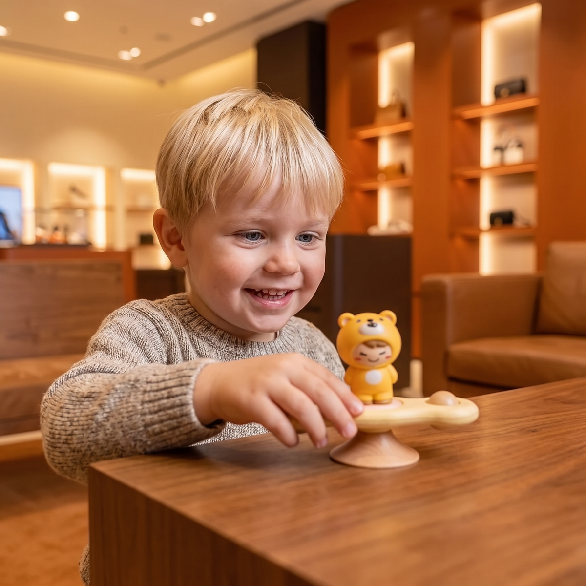 Montessori-Snurra med Sugkopp – Roterande Läroleksak