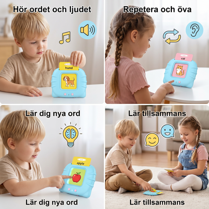 Pratande engelska lärokort – Interaktivt lärspel för barn