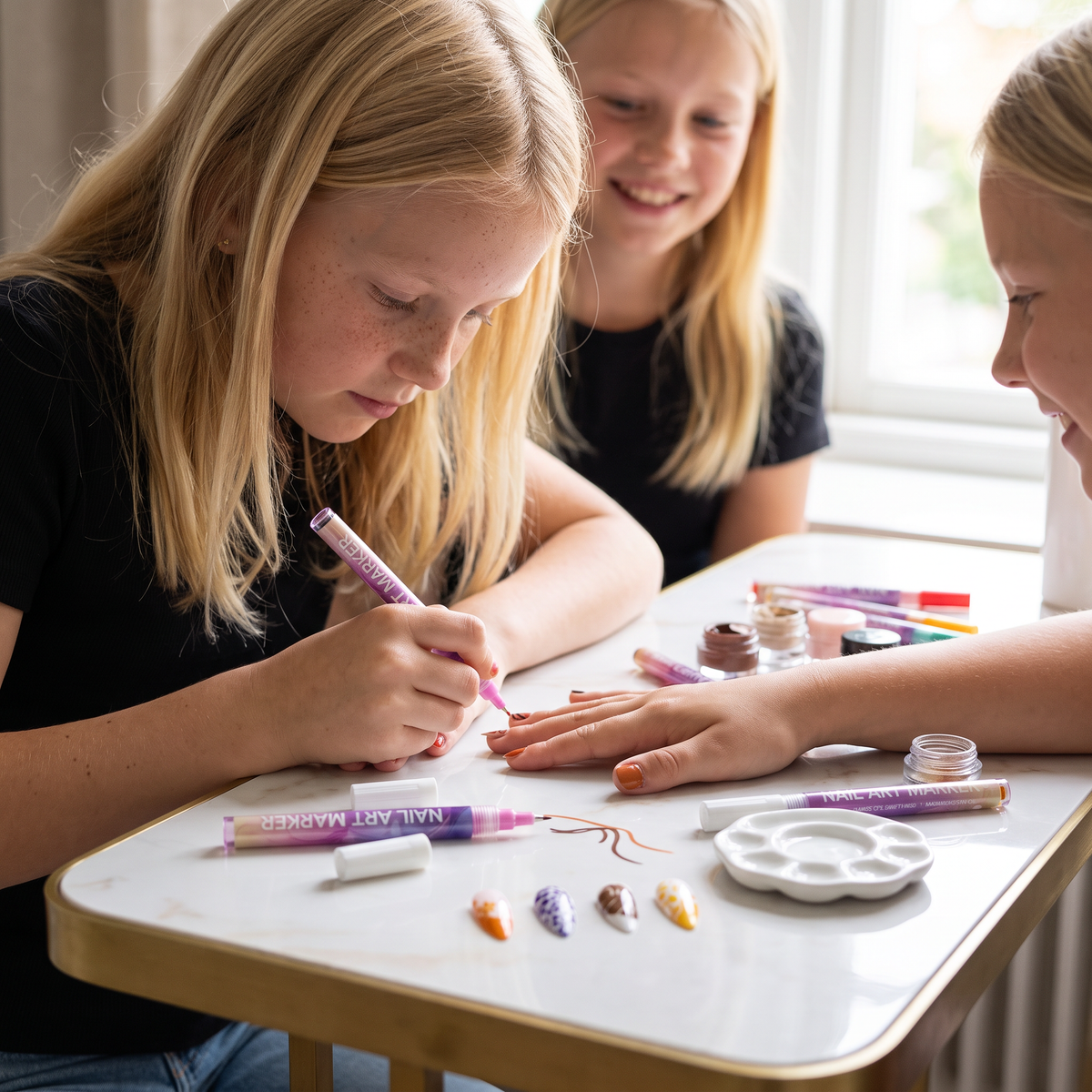Nail Art-marker set med precisionstipp – akrylpennor för fina nageldesigner