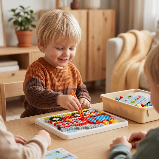 Montessori Mosaiktavla med Pluggar för Lek och Lärande