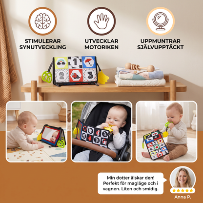 Interaktiv Spegelbok för Baby – Hopfällbar och Tvättbar Mjuk Tygleksak