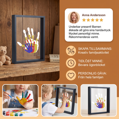 DIY Handavtrycksram i Trä – Familjepåminnelseset med Färger
