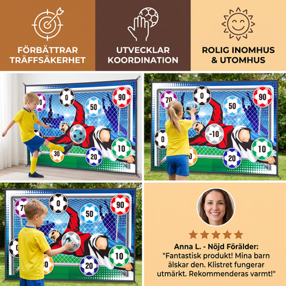 Klebande Fotbollsmålvägg – Inomhus- och Utomhustränings- och Spelset