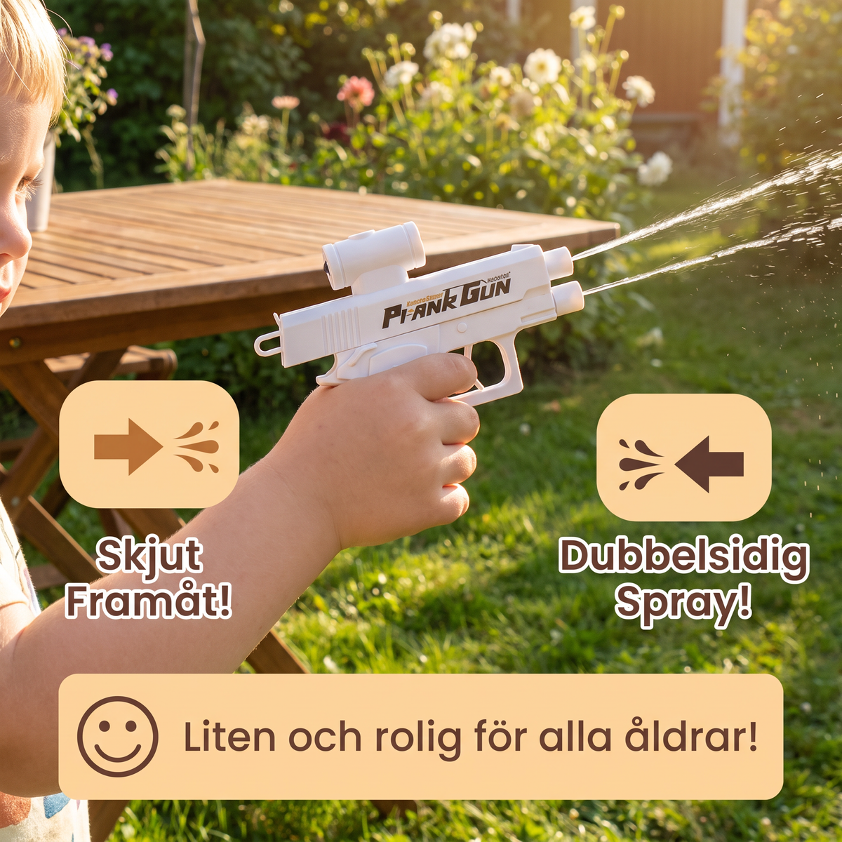 Dubbelsidig sprayvattenpistol för barn – Mini rolig vattenleksak
