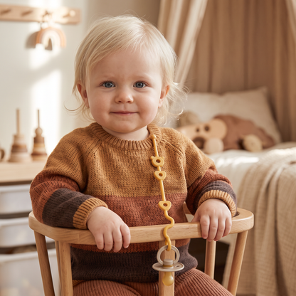 Silikon Babyklämma med Anti-Förlust Skydd – för Smockor & Leksaker (5 Stycken)