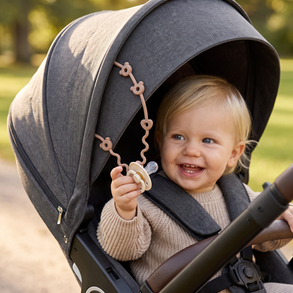 Silikon Babyklämma med Anti-Förlust Skydd – för Smockor & Leksaker (5 Stycken)