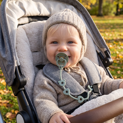 Silikon Babyklämma med Anti-Förlust Skydd – för Smockor & Leksaker (5 Stycken)