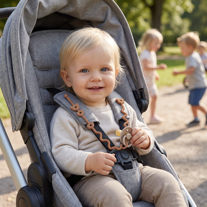 Silikon Babyklämma med Anti-Förlust Skydd – för Smockor & Leksaker (5 Stycken)