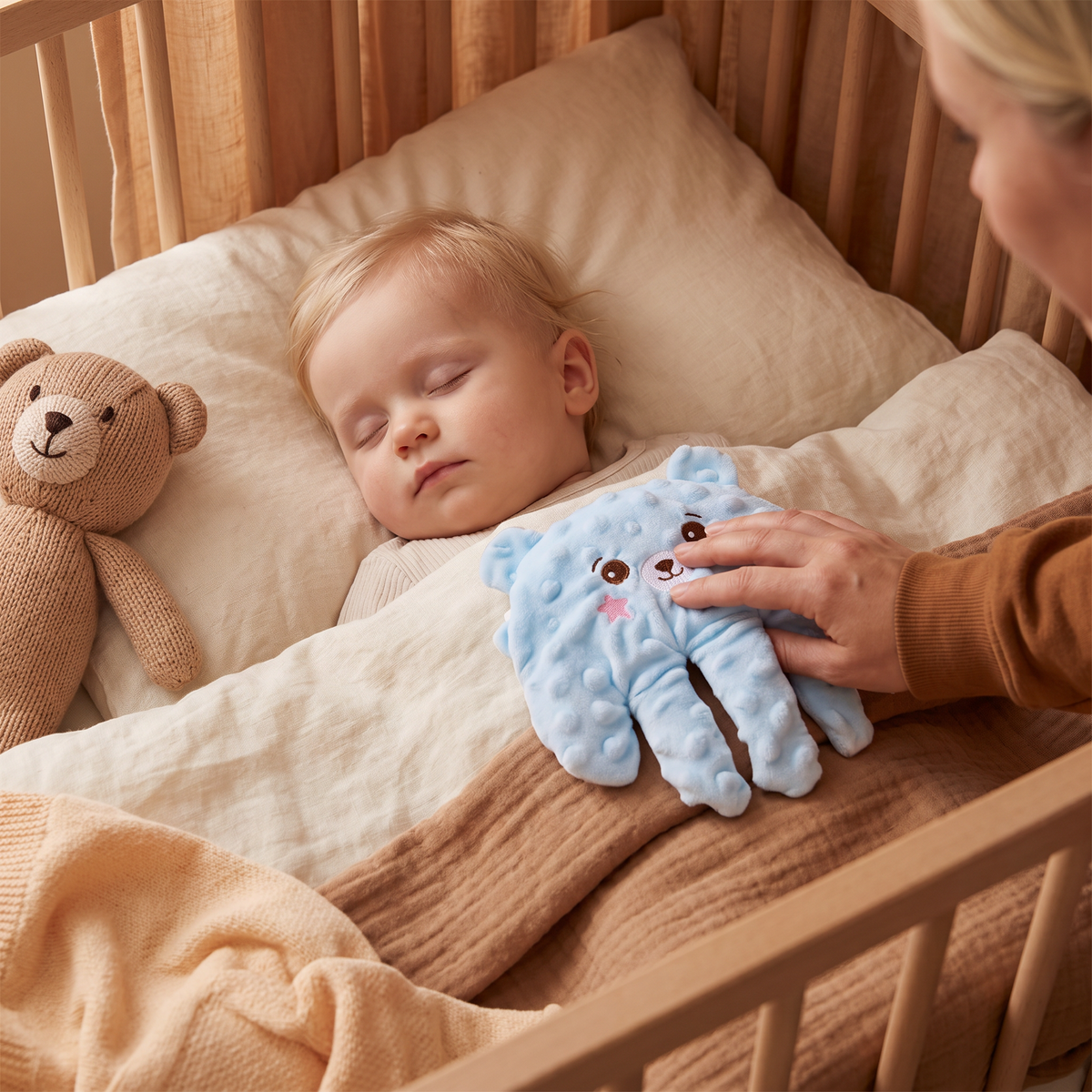 Baby Sömnhjälp med Mjuk Klappfunktion – Stöder Lugn och Självständig Sömn