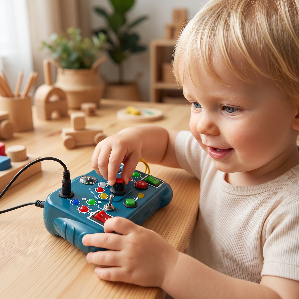 Montessori Aktivitet Lektoy för Barn – Educativt Spel för Att Stödja Motoriska Färdigheter, Förståelse och Kreativitet