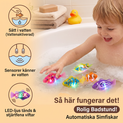 LED Pooledjur med Simmande Fiskar – Automatiskt Vattenaktiverade Ljusfiskar