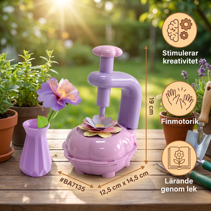 Barn Blomsterbukett Bastelset med Pressmaskin – DIY Kreativset för Flickor