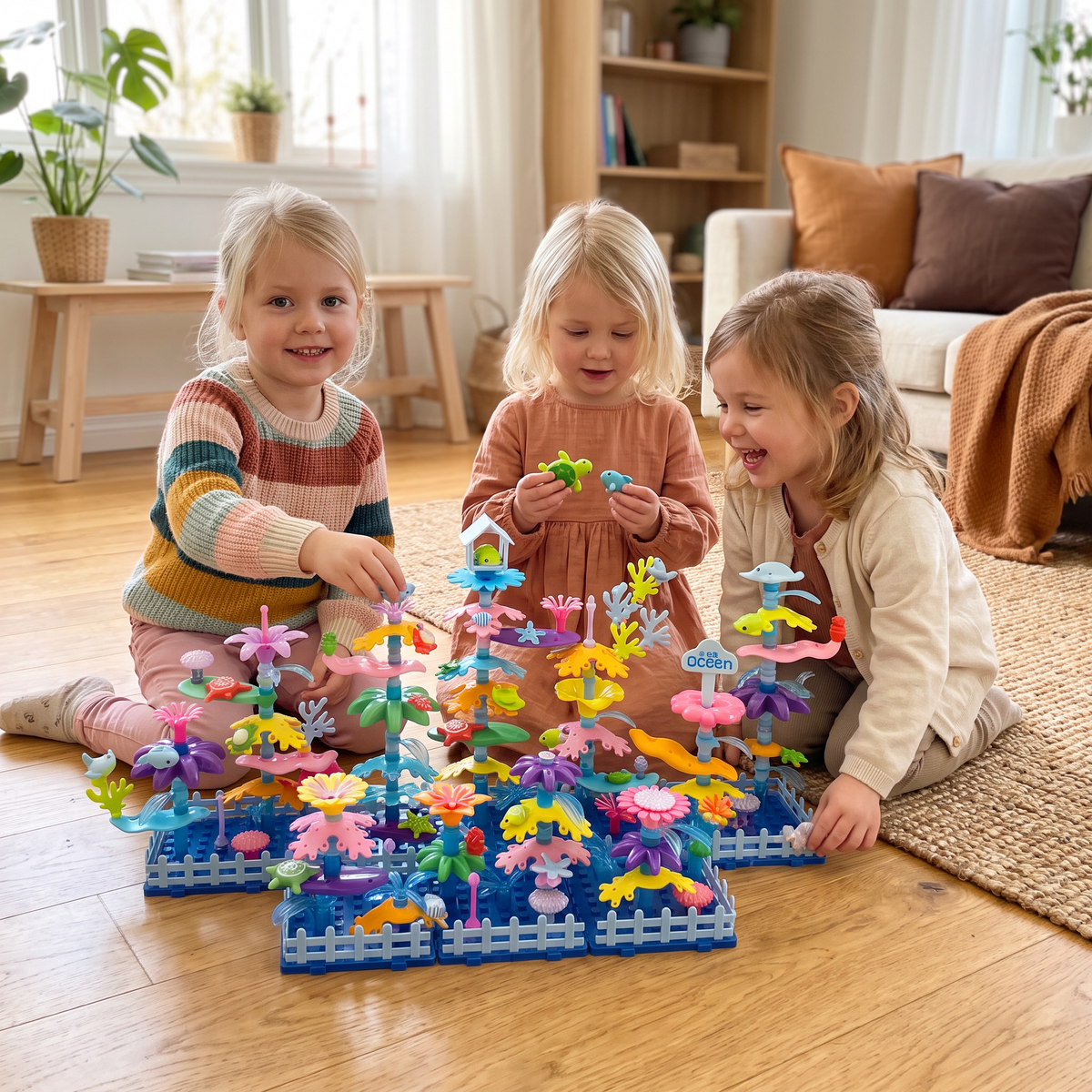 Barnens Bygg En Trädgård Blomsterleksak – Kreativt Byggleksaksset