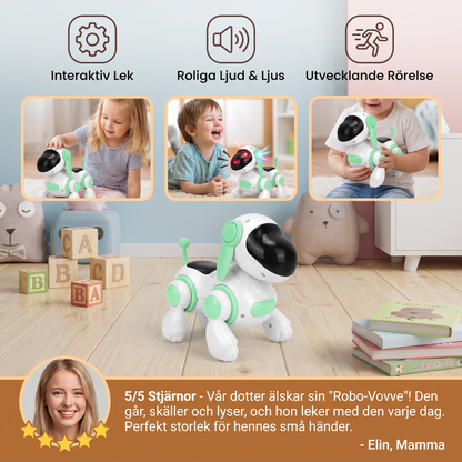 Elektrisk Robothundsleksak Med Gångfunktion, Ljud Och LED-Lampor