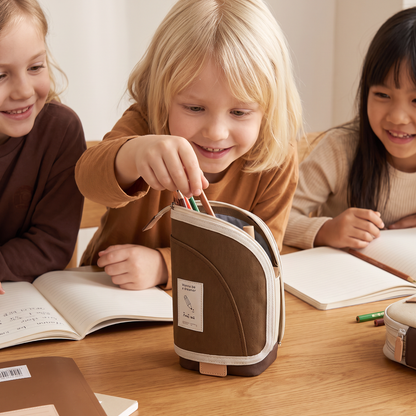 2-i-1 Pop-Up Pennfodral med Pennhållare – Platsbesparande Skrivbord Organizer