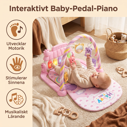 Interaktivt Baby-Pedal-Piano – Motorik- och Sensorik-Leksak