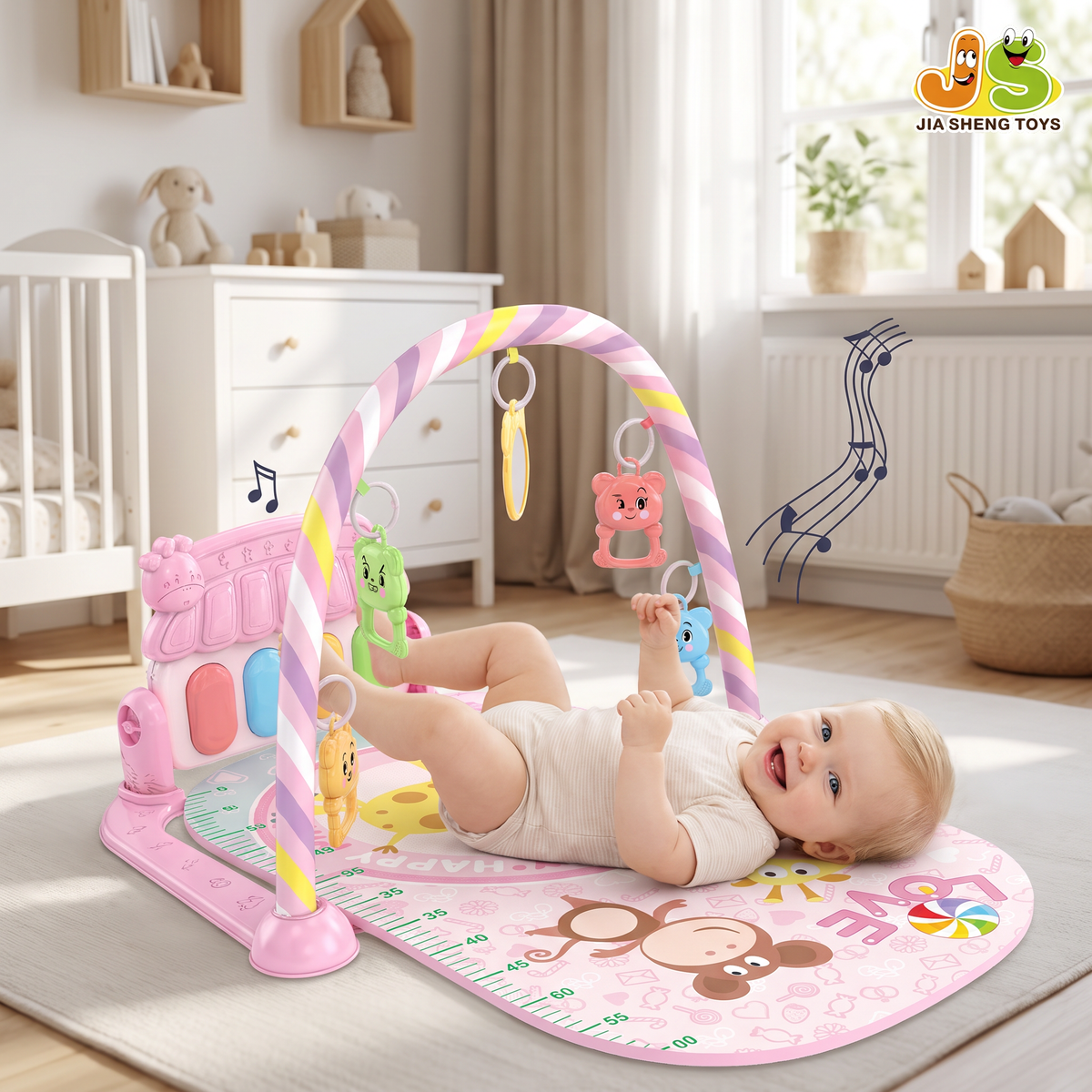 Interaktivt Baby-Pedal-Piano – Motorik- och Sensorik-Leksak