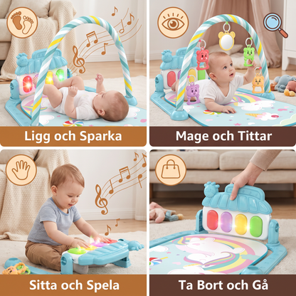 Interaktivt Baby-Pedal-Piano – Motorik- och Sensorik-Leksak