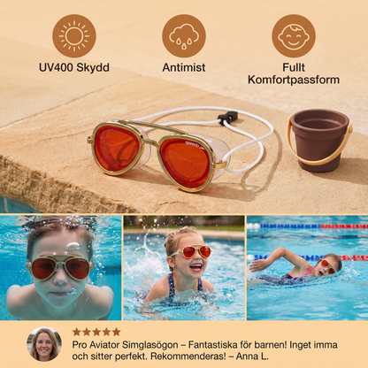 Pro Aviator Simglasögon – UV400 Skydd, Antimist och Fullt Komfortpassform