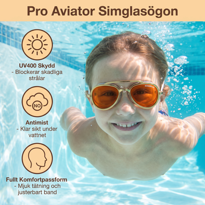 Pro Aviator Simglasögon – UV400 Skydd, Antimist och Fullt Komfortpassform