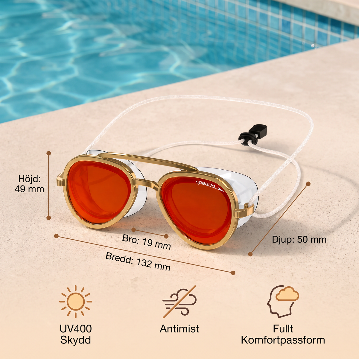 Pro Aviator Simglasögon – UV400 Skydd, Antimist och Fullt Komfortpassform