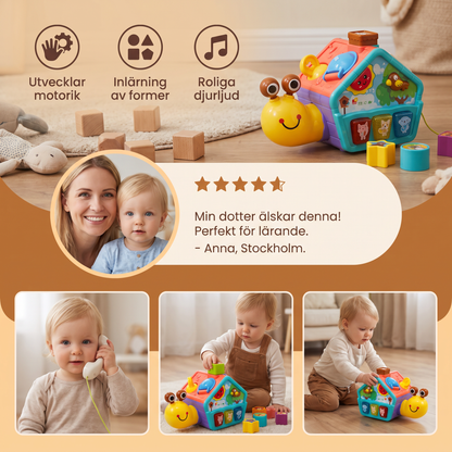 Baby Snail Lärande Leksak med Telefon, Formsorterare och Djurens Ljud