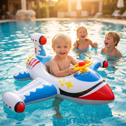 Inflatable Jet Fighter Pool Float med Säte & Styrhjul