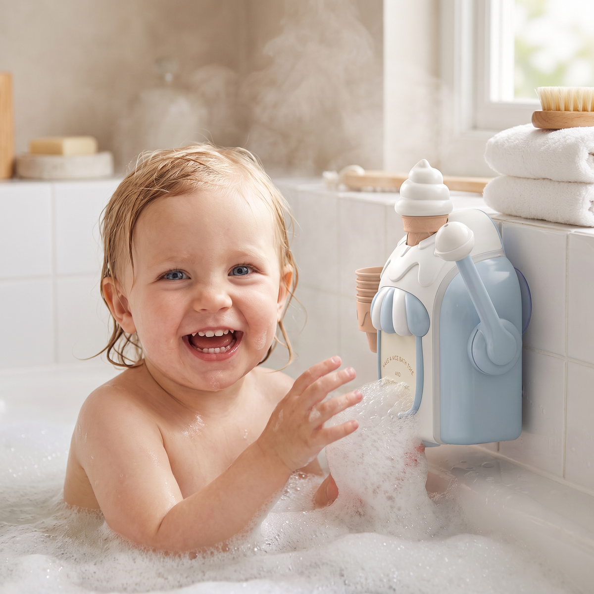 Ismaskin Baby Badsleksak med Bubbles