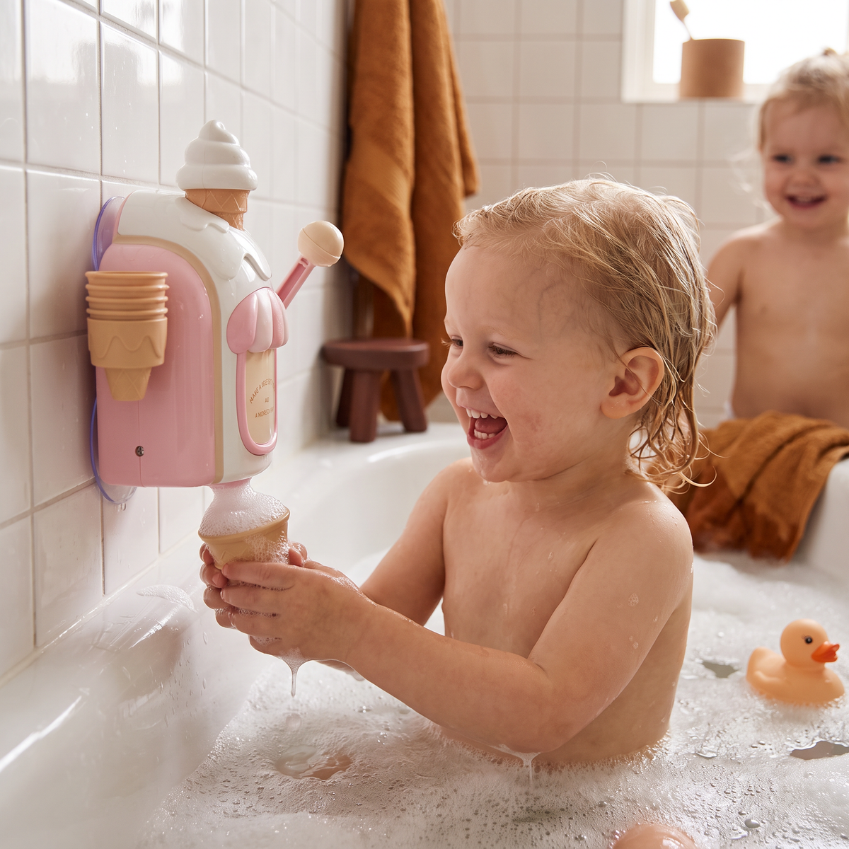 Ismaskin Baby Badsleksak med Bubbles