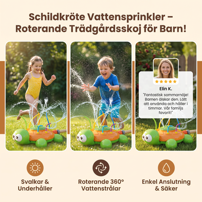Schildkröte Vattensprinkler – Roternade Trädgårdsskoj för Barn på Varma Sommardagar
