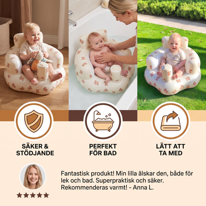 Uppblåsbar Babysits med Bärmönster för Sittande och Bad
