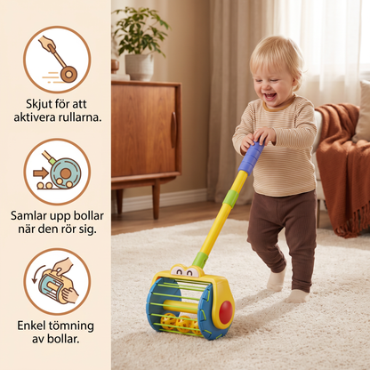 Baby Puschdammsugare Leksak med Bollar för Småbarn