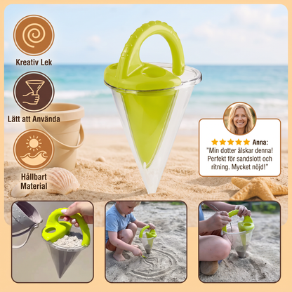 Barnens Strand Sand Tratt Leksak för Ritning och Hällning