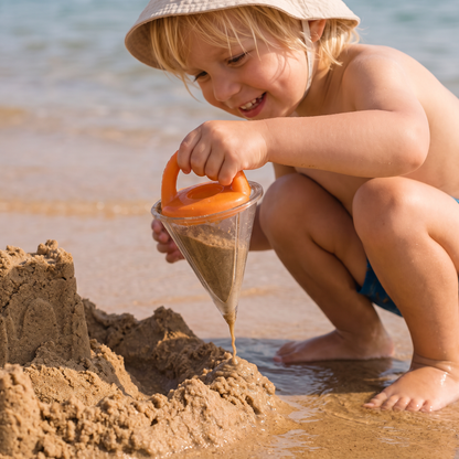 Barnens Strand Sand Tratt Leksak för Ritning och Hällning