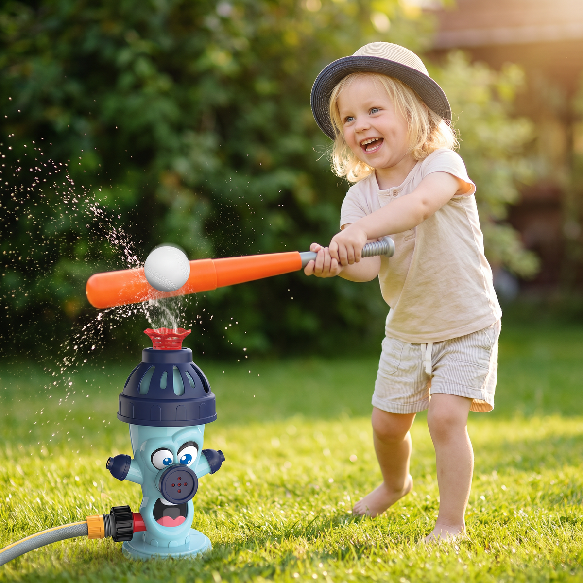Barnens Baseball Helikopter Vattensprinkler för Utomhus Sommarlek