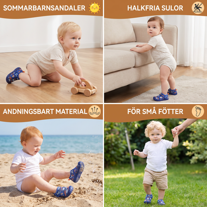 Sommarbarnsandaler med Halkfria Sulor och Andningsbart Material