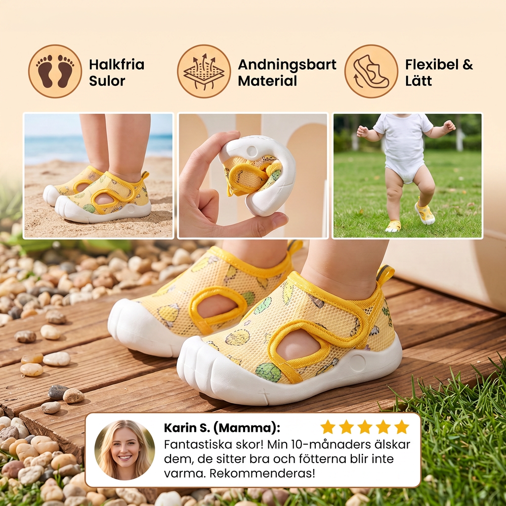 Sommarbarnsandaler med Halkfria Sulor och Andningsbart Material