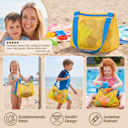 Barns nätväska för strand och pool för leksaker och tillbehör