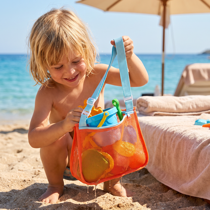 Barns nätväska för strand och pool för leksaker och tillbehör