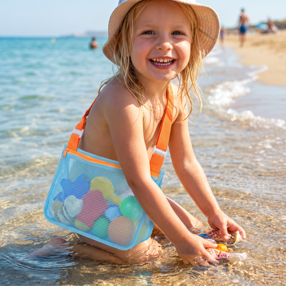 Barns nätväska för strand och pool för leksaker och tillbehör