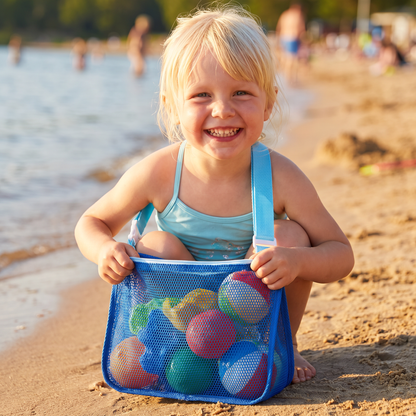 Barns nätväska för strand och pool för leksaker och tillbehör