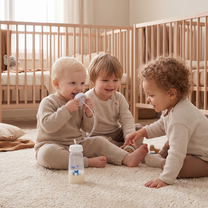 Handsfree nappflaska för matning av baby