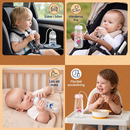 Handsfree nappflaska för matning av baby