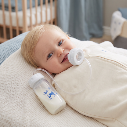 Handsfree nappflaska för matning av baby
