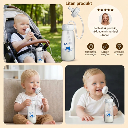 Handsfree nappflaska för matning av baby