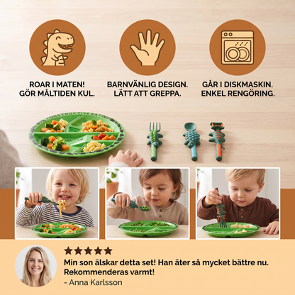 Servis- och bestickset i dinodesign